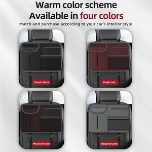 Auto-Rücksitz-Aufbewahrungstasche Auto-Organizer Hängetasche Box PU-Leder Wasserdichte Papiertuch- und Handy-Aufbewahrungstasche Auto-Zubehör - Product Image 4