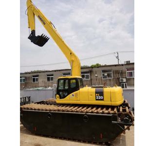 Escavatore Anfibio Swamp Buggy Komatsu PC220-7 in Buone Condizioni con Braccio Lungo 18m Utilizzato per Dragare Fiumi - Product Image 3
