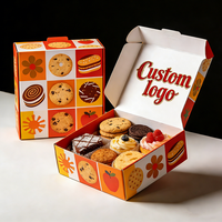 Boîte de présentation personnalisée en kraft à compartiments pour traiteur, pour churros, pain, gâteaux, desserts, muffins, friandises, biscuits et autres friandises