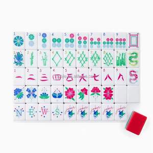 ชุดไพ่นกกระจอกอะคริลิค 4 ชั้น สลักลายตามสั่ง 160 ชิ้น สีส้มหรูหรา ผลิตในจีน - Product Image 6