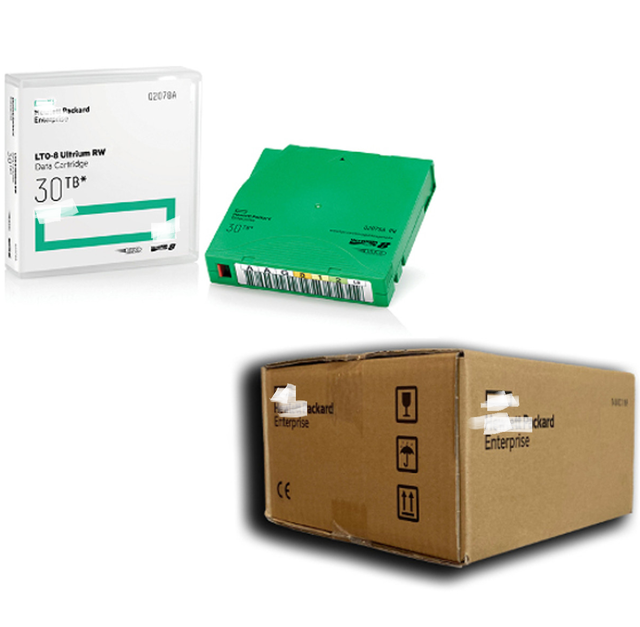 H PE LTO-8 Ultrium 30TB RW Custom Labeled Library Pack 20 Data Cartridges with Cases Part Number Q2078AN in Stock
