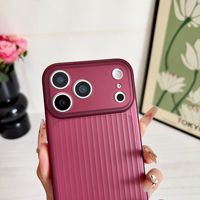 Coque de téléphone portable mate pour iPhone 18 Pro Max/18 Pro/17/16 Plus/15, Housse antidérapante en TPU avec protection de l'appareil photo et texture côtelée