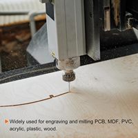Fraise à queue RUIMENG OEM 3,175 mm en carbure monobloc pour routeur CNC, outils de gravure, fraiseuse de circuits imprimés 12 mm