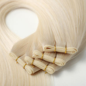 Extensions de cheveux humains fines et invisibles de conception nouvelle, blond platine blanc, cheveux russes alignés sur la cuticule, cheveux Remy pour salon - Product Image 2