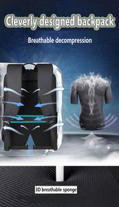 Sacs à dos pour ordinateur portable en ABS <span class=keywords><strong>rigide</strong></span> de haute qualité pour hommes, imperméables, décontractés et tendance, avec port de chargement USB, vente en gros - Product Image 6