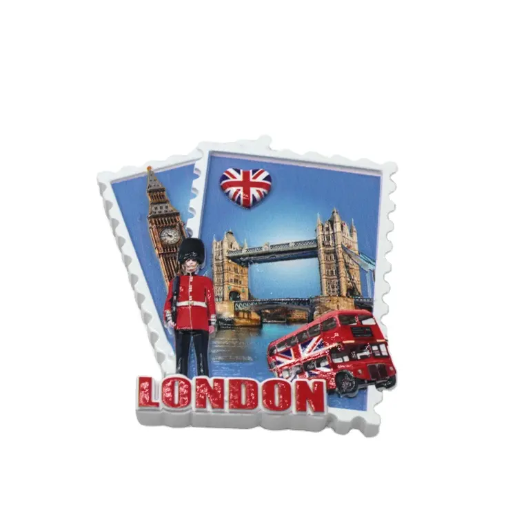 Custom Hars Print Reisgeschenk London Souvenir Koelkast Magneet