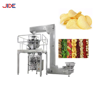 Machine de pesage, de remplissage et d'emballage verticale multi-têtes entièrement automatique à haute productivité pour sachets en plastique de chips et de bonbons