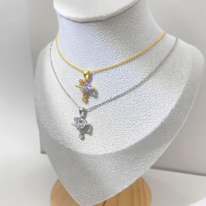 <span class=keywords><strong>Collana</strong></span> <span class=keywords><strong>con</strong></span> Ciondolo a Stella Piccola Placcata Oro <span class=keywords><strong>con</strong></span> Zirconia Cubica Delicata e Carina di Foxi Jewelry - Product Image 2