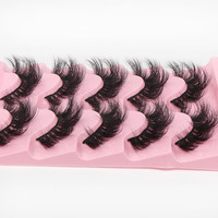 Faux cils synthétiques en gros, spectaculaires, effet 3D, en bande, sans cruauté, épaisseur 0,07 mm, pour maquillage et beauté
