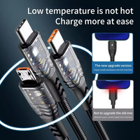 Produits les plus vendus Câble multi chargeur tressé en nylon 1.2M 3IN1 Câble de charge Multifonction Téléphone Micro USBC Câbles de chargeur rapide