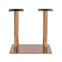 Pieds de table en acier noir pour restaurant, base de table à café en métal robuste pour restaurant