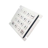 Teclado Numérico USB de Acero Inoxidable Personalizado de 16 Teclas, Resistente al Agua y al Vandalismo, para Control de Acceso, Casilleros de Paquetería y Gabinetes