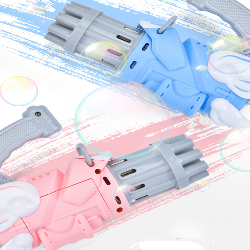 Машина стрелок Единорог светло-вверх Ракетно спрей автоматический гранатомет Профессиональный Гатлинга пушки пузыря для детей