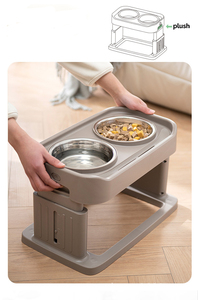 Alta qualidade Removable Pet cão gato elevado tigelas PP + aço inoxidável dog food tigela de água Dobrável Atacado Custom dog bowl - Product Image 4