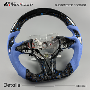 Volante Personalizado de Fibra de Carbono Forjado Azul LED para Hyundai I30N I20N N-line Elantra N 2018-2026, Mejora del Interior - Product Image 3