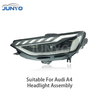Kit de rénovation de phares LED Junyo pour Audi A4 2020-2024, phares de haute qualité avec lentilles LED, feux de jour