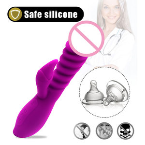 Vente chaude 10-Mode Rechargeable Double Tête Vibrateur Étanche Jouets Érotiques avec Fonction De Chauffage Masturbateurs - Product Image 4