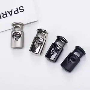 New Arrival New Design Spring Squeeze Gold Black Hole Toggle Metal Alloy Cord Lock Stopper For Clothing/bag/hat