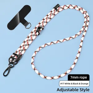 Cell Phone Rope Strap Accessories Universal Mobile Phone Lanyard Crossbody Necklace Strap Patch Tether Adjustable Length