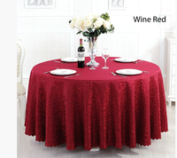 Nappe ronde en jacquard bleu royal en gros pour mariage, nappe de restaurant, couvre-table pour événement, fête