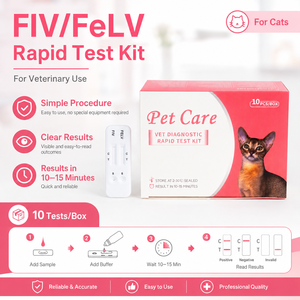 Kit de Prueba Rápida de Antígenos y Anticuerpos Combinados FIV/FeLV Felino OEM, Casete de Diagnóstico <span class=keywords><strong>para</strong></span> Gatos, Proveedor <span class=keywords><strong>para</strong></span> Clínicas Veterinarias y Hospitales de Mascotas - Product Image 5