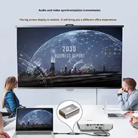 JILIAN nouvel adaptateur haute définition femelle à femelle 180 degrés ordinateur portable TV/moniteur d'ordinateur Mini adaptateur en alliage d'aluminium 8K