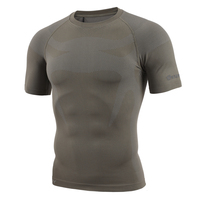 Lichtgrijze custom heren gymkleding onderlaag sporttops gym T-shirt