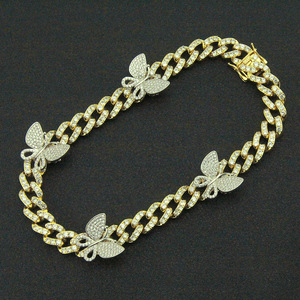 สร้อยคิวบาสำหรับผู้ชายและผู้หญิง ประดับเพชรซิร์คอนเต็มเส้น เครื่องประดับฮิปสเตอร์ ขนาด 13 มม. สร้อยแฟชั่น Tanjing Lijing - Product Image 3