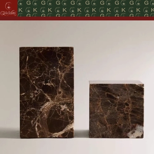 ชั้นวางหนังสือแบบโมเดิร์น GOLDKING สีน้ำตาลเขียว พร้อมที่กั้นหนังสือลายหินอ่อน โรงงานผลิตโดยตรง รับผลิตแบบ OEM ODM - Product Image 2