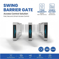 Barrière pivotante en acier inoxydable 304 avec contrôle d'accès RFID pour entrée commerciale de bâtiment de bureaux, garantie CE, OEM, ODM