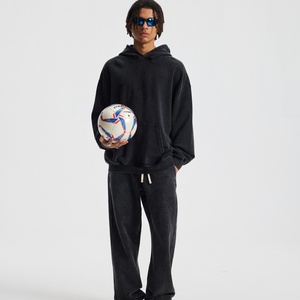 Wholesale Custom High Quality Heavyweight 400gsm Cotton Fleece <b>Plain</b> <b>Tracksuit</b> Set Oversized Hoodies and Sweatpants for Men - Product Image 3