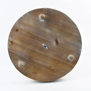 Plateau à plusieurs niveaux de ferme support décoratif plateau de service en bois rond à 2 niveaux avec poignée en métal support de décor de plateau à plusieurs niveaux en bois rustique - Product Image 6