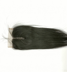 LAN DAISY Cho Phụ Nữ Da Đen 4*4 T Phần Nửa Tay Made <span class=keywords><strong>Closure</strong></span> Ấn Độ Tóc Con Người Mượt Thẳng Sóng Tóc Toupee - Product Image 4