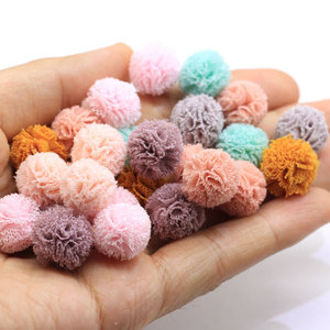 Pompoms en coton Pastel pour matériel de noël, 5 pièces, 15MM de diamètre, petits pompons en fourrure pelucheux, <span class=keywords><strong>porte</strong></span>-clés mural, bricolage - Product Image 2