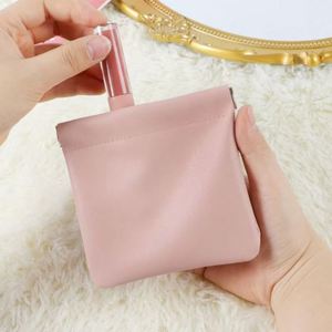 Wholesale PU Self-closing Cosmetic Bag Custom Design Storage Bag Leather MINI Storage Bag - Product Image 6