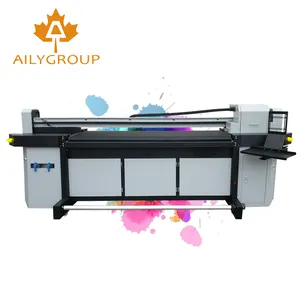 Rotolo di stampante ibrida flatbed digitale uv per arrotolare stampante UV di grande formato
