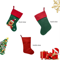 YF charmant en peluche décorations pour la maison saison des vacances sac de bonbons festif tissu broderie père noël bas de noël modèle en Polyester