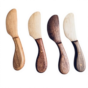 Couteaux à fromage en bois avec manche en bois, finition miroir, modernes et écologiques, pour le beurre – AZ ENTERPRISES pour table de mariage - Product Image 1