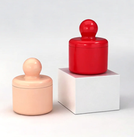 Pot de stockage hermétique bleu pour probiotiques, mini pot cosmétique rechargeable pour poudres de compléments alimentaires, avec fermeture hermétique