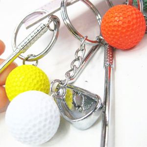 Creative Golf Ball Pendant Keychain Mini Metal Sports Charm Car <b>Key</b> <b>Ring</b> Bag Charm Sports Souvenir Jewelry Gifts for Sports Fans - Product Image 4