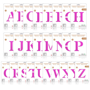 Bán Buôn 16-Inch Thư Bóng Bay Với Nhôm Phim Riêng Gói Trong Cardstock Chữ Cái, Sinh Nhật Nhôm Lá Bóng Bay - Product Image 4