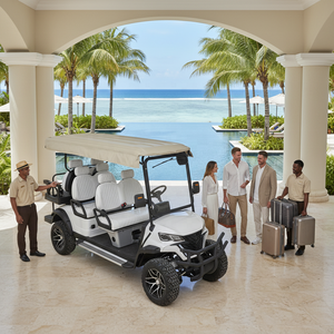 Voiturette de golf électrique BRT EV, véhicule utilitaire électrique, batterie au lithium, châssis en acier, 5-6 places, vitesse 30 km/h, benne de chargement, véhicule de tourisme - Product Image 4