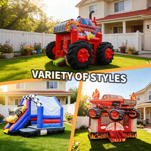 Château gonflable avec toboggan, château gonflable commercial pour voiture, château gonflable pour sauter, château gonflable avec toboggan pour enfants - Product Image 5