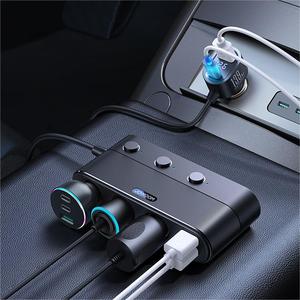 อะแดปเตอร์ชาร์จในรถยนต์ JOYROOM <span class=keywords><strong>Fast</strong></span> <span class=keywords><strong>7</strong></span> in 1 ช่องเสียบ USB สำหรับที่จุดบุหรี่ในรถยนต์ 139w 3 ช่องเสียบ ตัวแยกช่องเสียบที่จุดบุหรี่ในรถยนต์ - Product Image 3