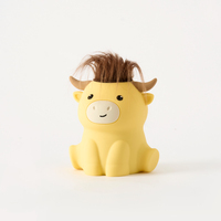 Lampu Tidur Sapi Highland, Lampu Sapi Lucu, Lampu Silikon, Lampu Tidur Bayi yang Dapat Diredupkan, Lampu LED Isi Ulang untuk Anak-Anak
