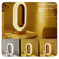 NOUVEAU Lampes de table en cristal doré Ovale Decblackve Lampes de bureau pour le salon Chambre à coucher Bedsidemodernng Room Romantic Lustre Fixtures