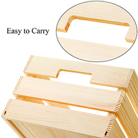Caisses gigognes en bois avec poignées Caisses en bois décoratives Boîte de rangement en bois pour cuisine bureau chambre placard