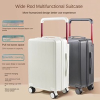 Valise neuve 20 pouces, valise à roulettes ABS, barre de traction large, boîte à mot de passe, porte-gobelet, valise à roulettes durable, urbaine