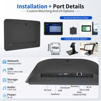 Duvara Monte Edilebilir 10.1 İnç LCD Dokunmatik Ekran RK3288 Wi-Fi RJ45 POE Güçlü LED Işıklı Yeni Konferans Toplantı Odası Tableti