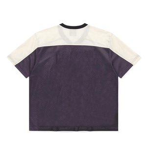 Camiseta HEALY con Cuello en V, 100% Poliéster, Malla Ajustada, Impresión Digital Personalizada, Estilo Retro Casual, Bloques de Color, Número 23, para Hombre - Product Image 2